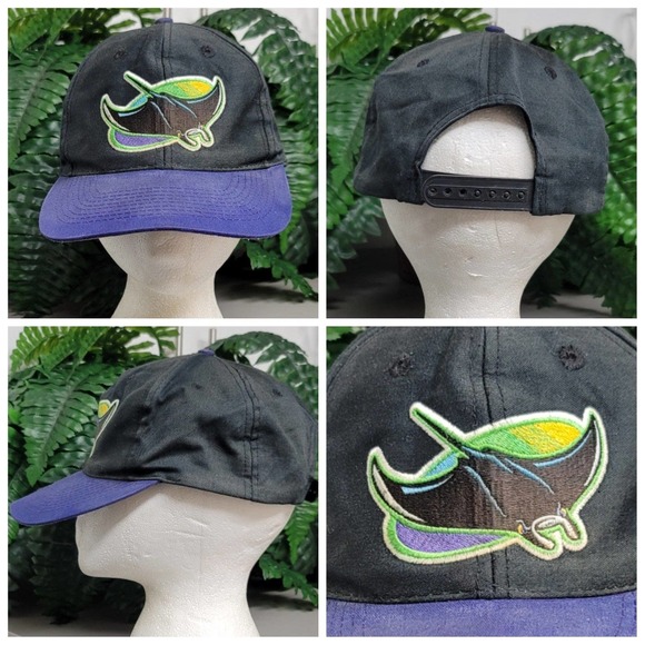 Vtg Twins Enterprise Tampa Bay Devil Rays Snapback Hat - Picture 1 of 8